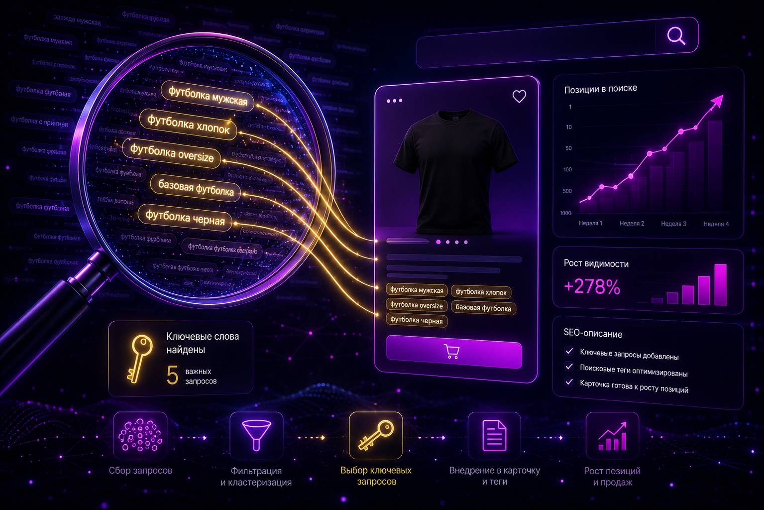 SEO-описание карточки Wildberries: ключи и поисковые теги